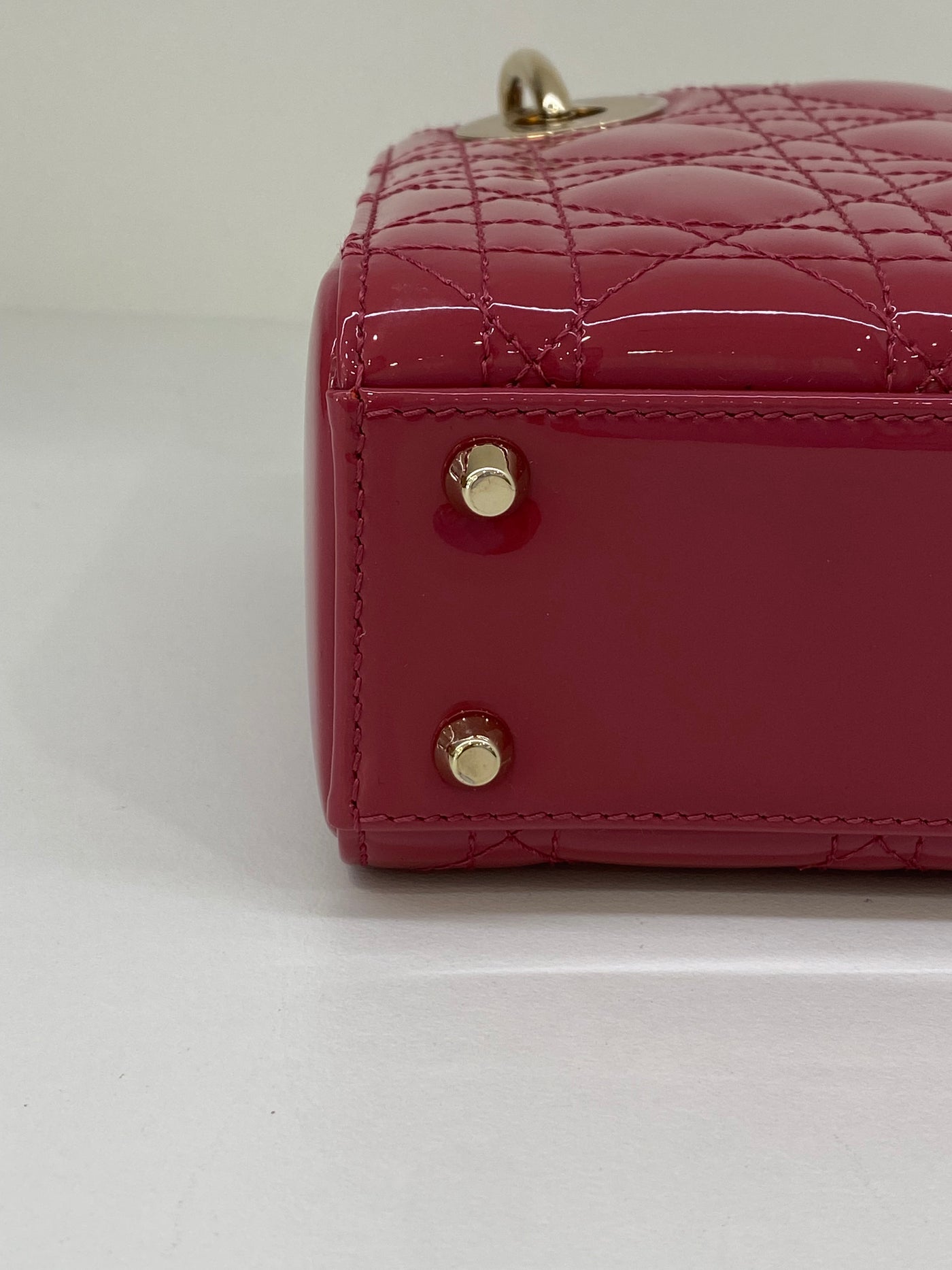 Christian Dior Lady Dior Small Rose Pink Patent