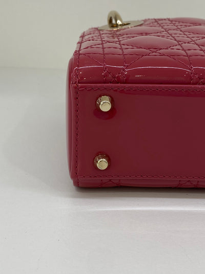 Christian Dior Lady Dior Small Rose Pink Patent