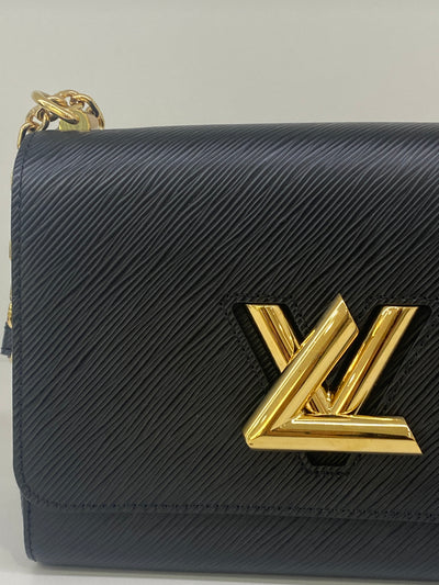 Louis Vuitton Twist MM Bag Black GHW