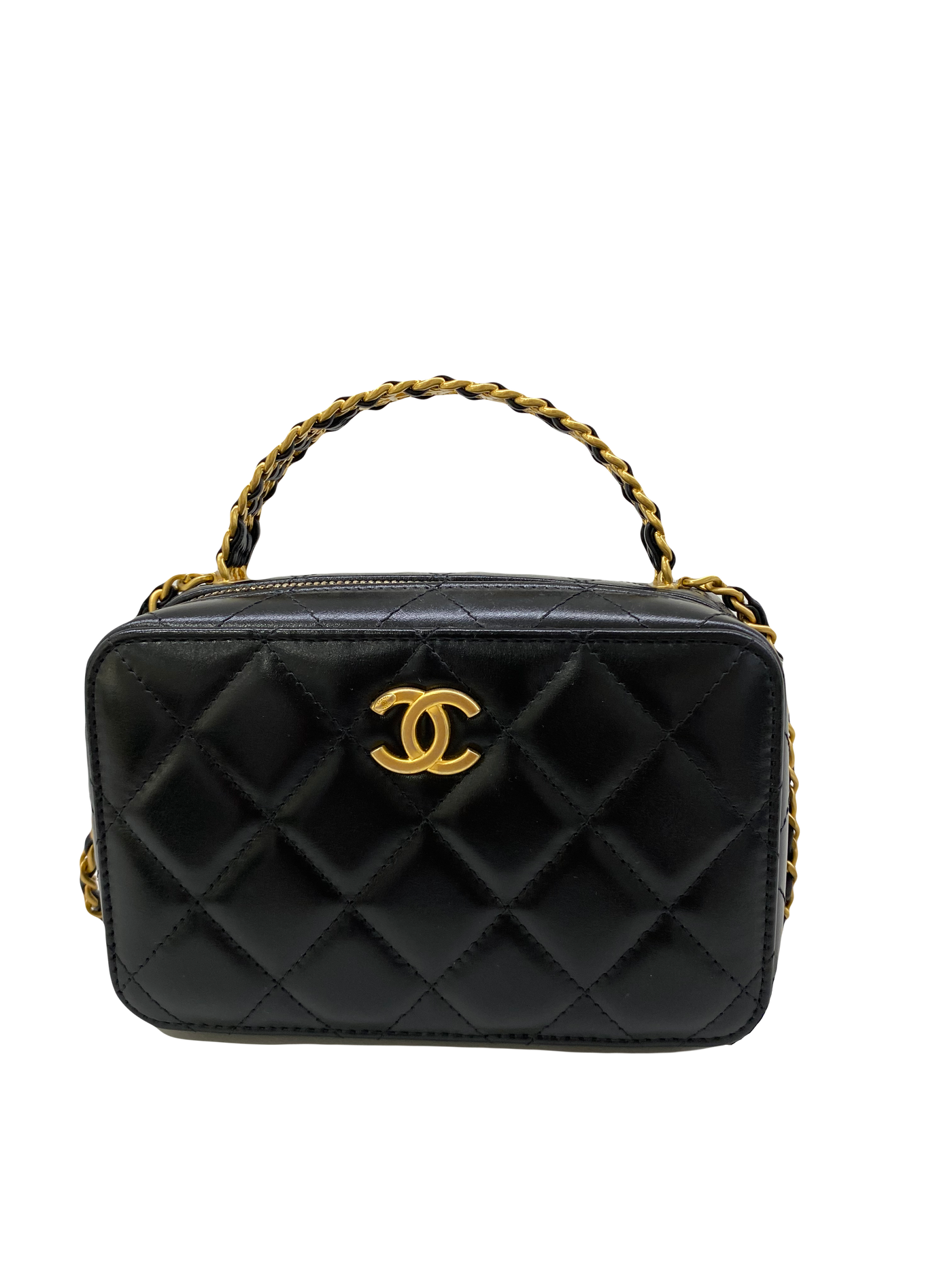 Chanel Vanity Top Handle Black Lambskin