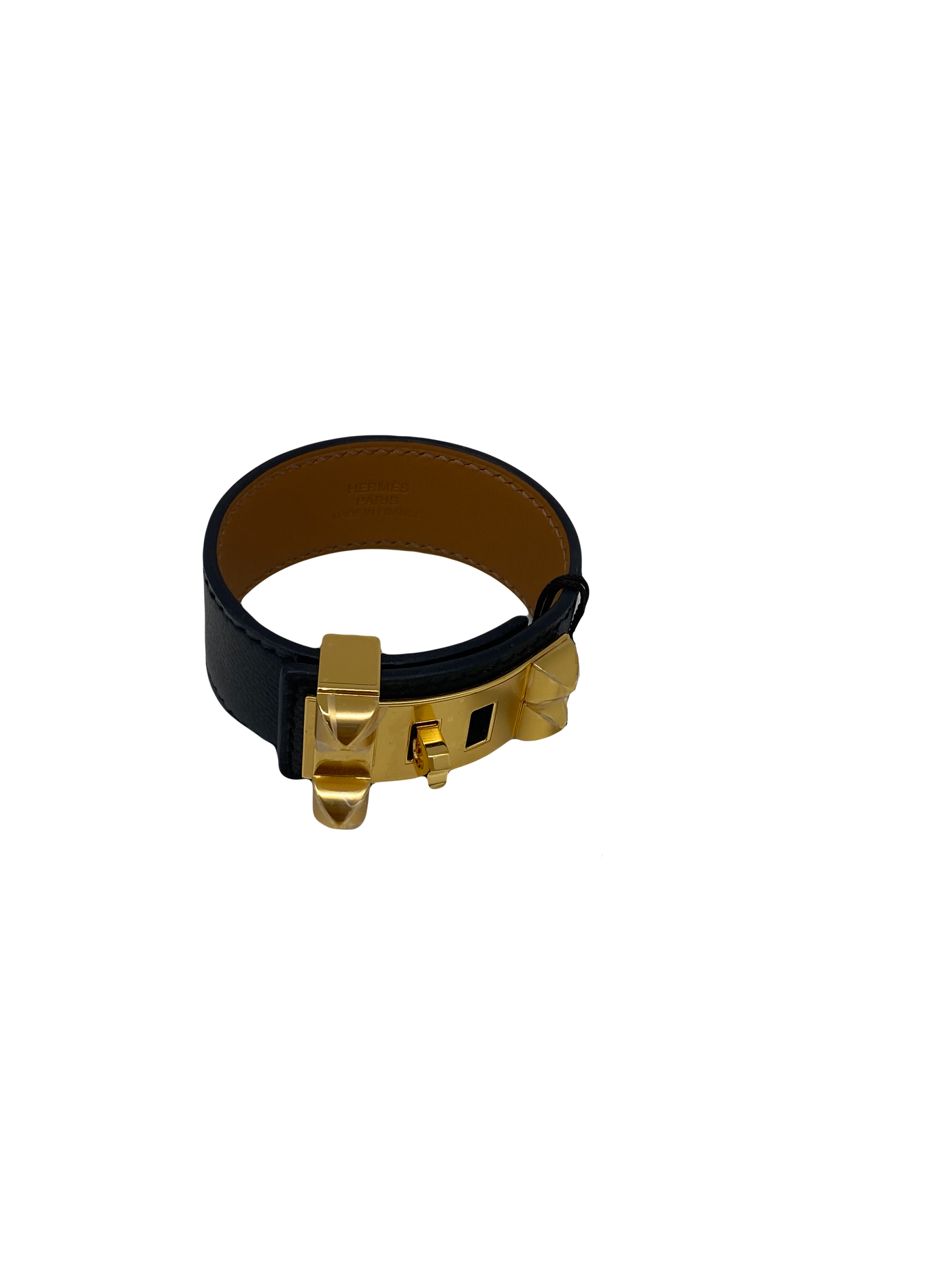 Hermes Collier de Chien 24 Cuff Black GHW