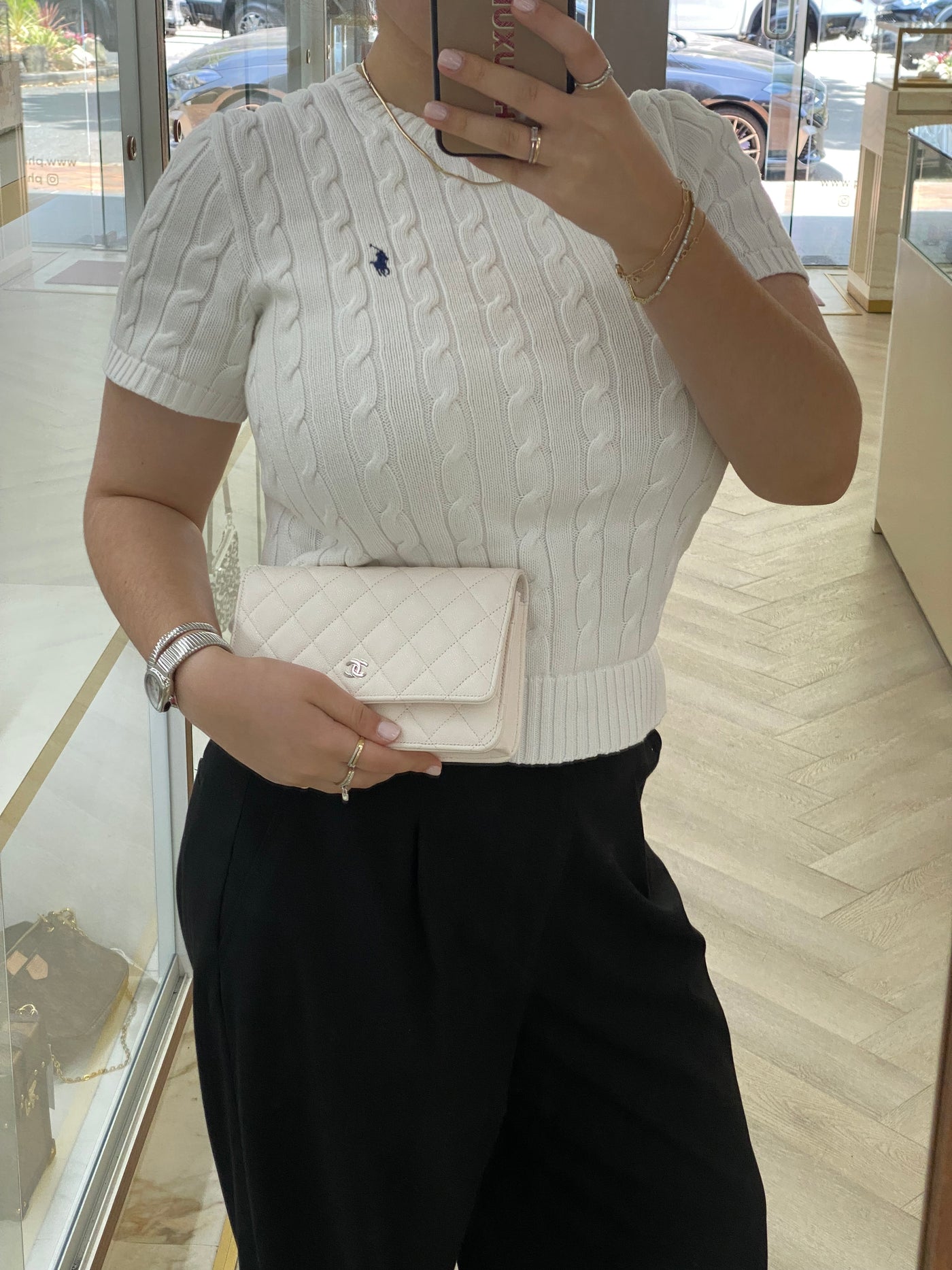 Chanel WOC White Caviar SHW