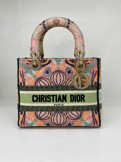Christian Dior Lady Dior Medium Multicolor Canvas (Limited Edition)