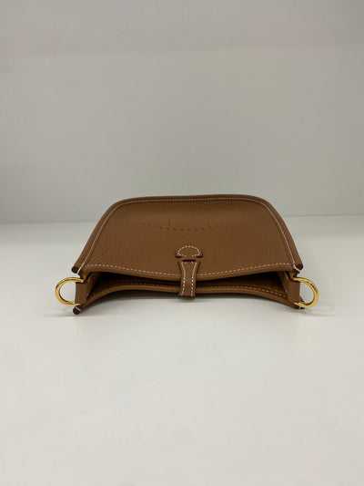 Hermès Mini Evelyne Gold Togo GHW