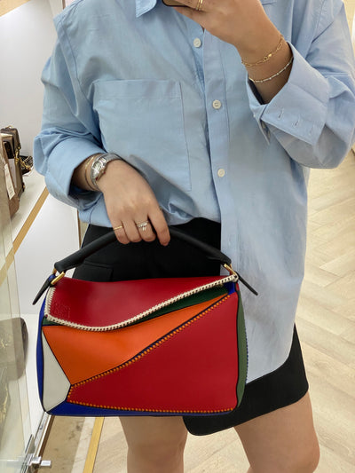 Loewe Puzzle bag (Red, Orange, White, Green, Blue)