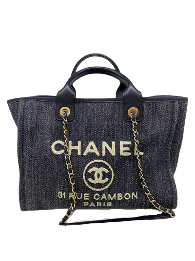 Chanel Deauville Dark Denim Small CGHW