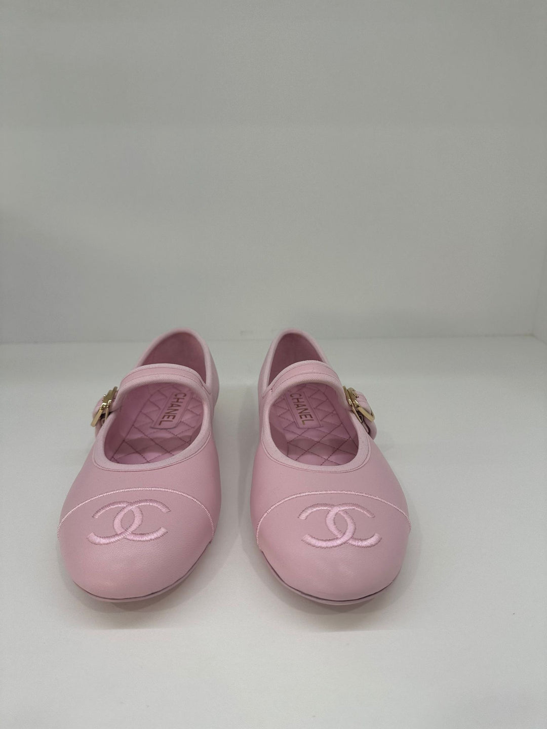 Chanel Mary Jane Ballet Flat Baby Pink Size 38 – PH Luxury Consignment