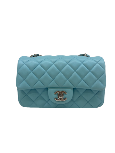 Chanel Mini Classic Flap - Light Blue SHW