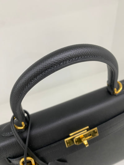 Hermès Kelly 25 Sellier Noir GHW