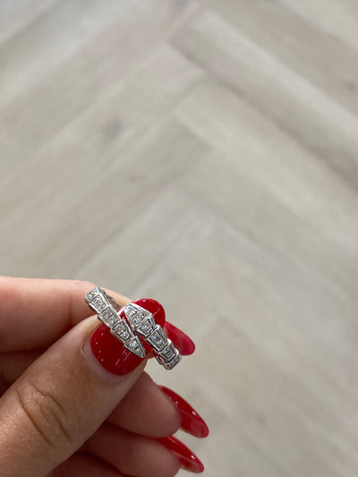 Bulgari Serpenti ring - White gold with diamonds - Large