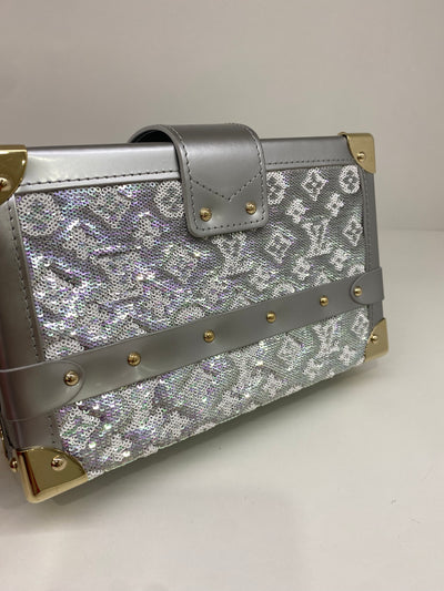 Louis Vuitton Petite Malle Silver & Purple Sequin *Limited Edition*