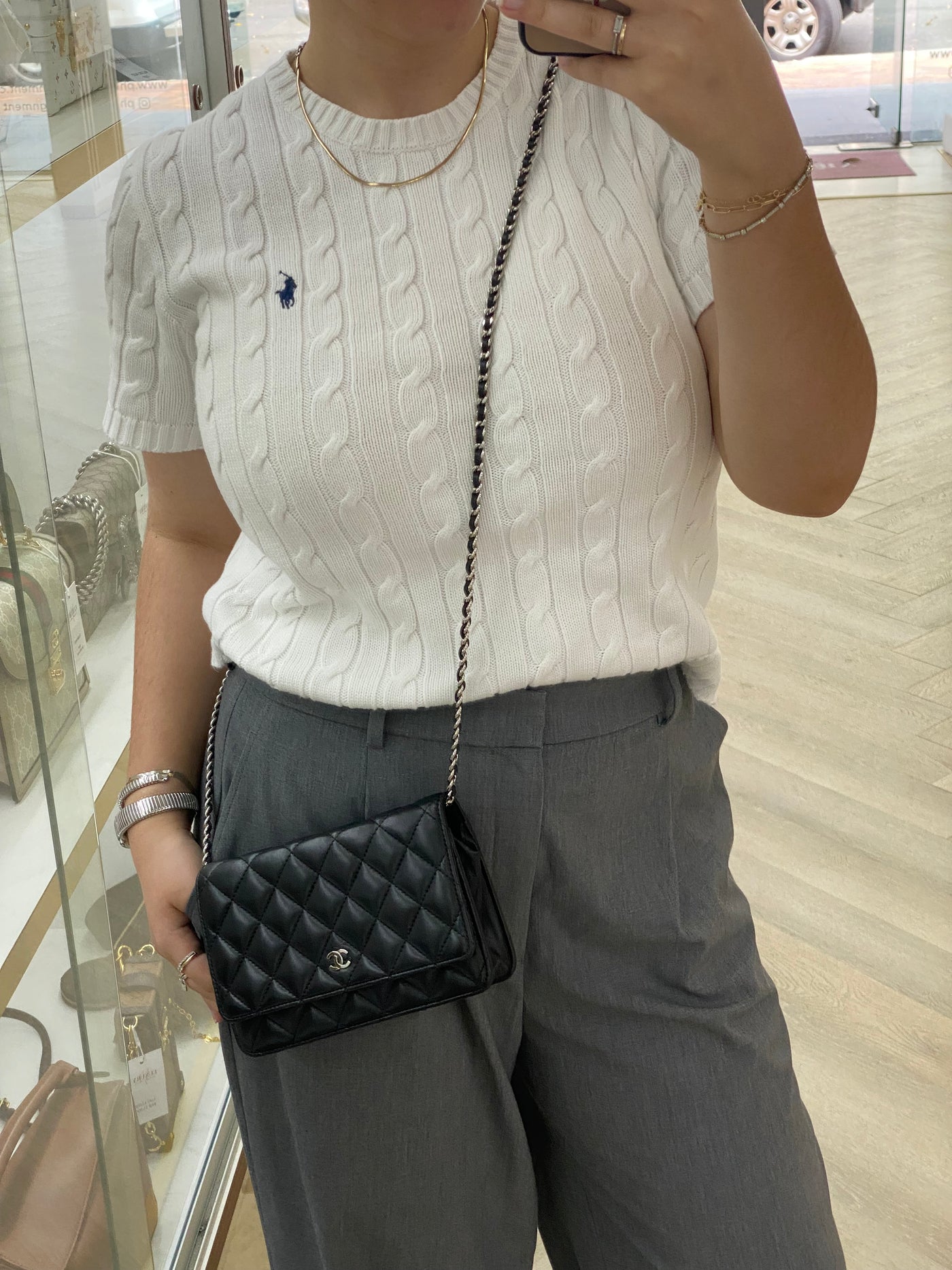 Chanel WOC Black Lambskin SHW