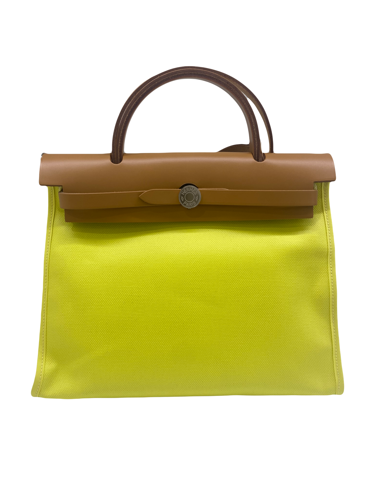 Hermes Herbag 31 PM - Lime PHW (c stamp)