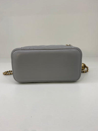 Chanel Vanity Bag Grey GHW