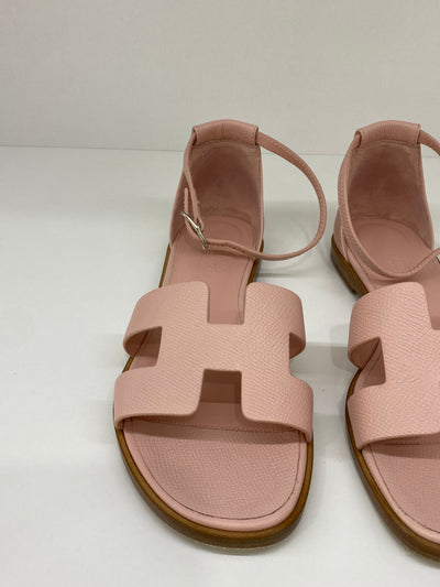 Hermes Santorini Sandal Pink Size 37