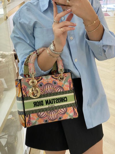 Christian Dior Lady Dior Medium Multicolor Canvas (Limited Edition)