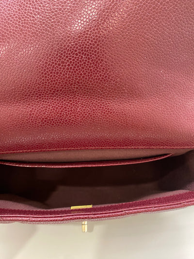 Chanel Small Flap Burgundy Caviar GHW