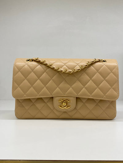 Chanel Classic Flap Medium Beige GHW