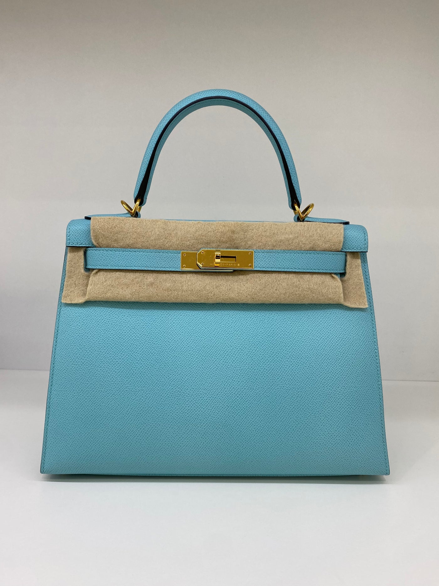 Hermes Kelly 28 Blue Atoll - Y Stamp GHW