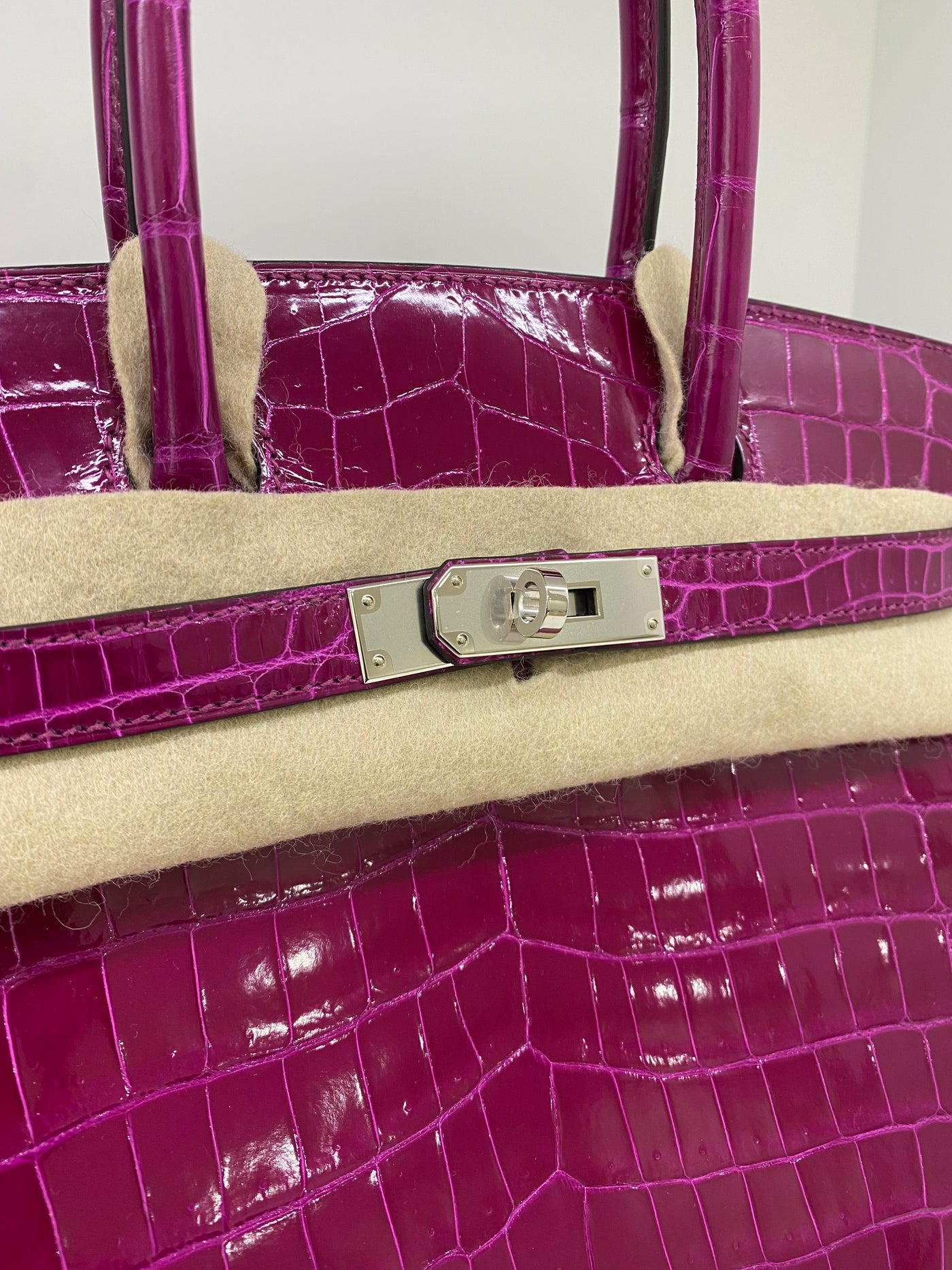 Hermes Birkin 30 Crocodile Niloticus Rose Pourpre PHW