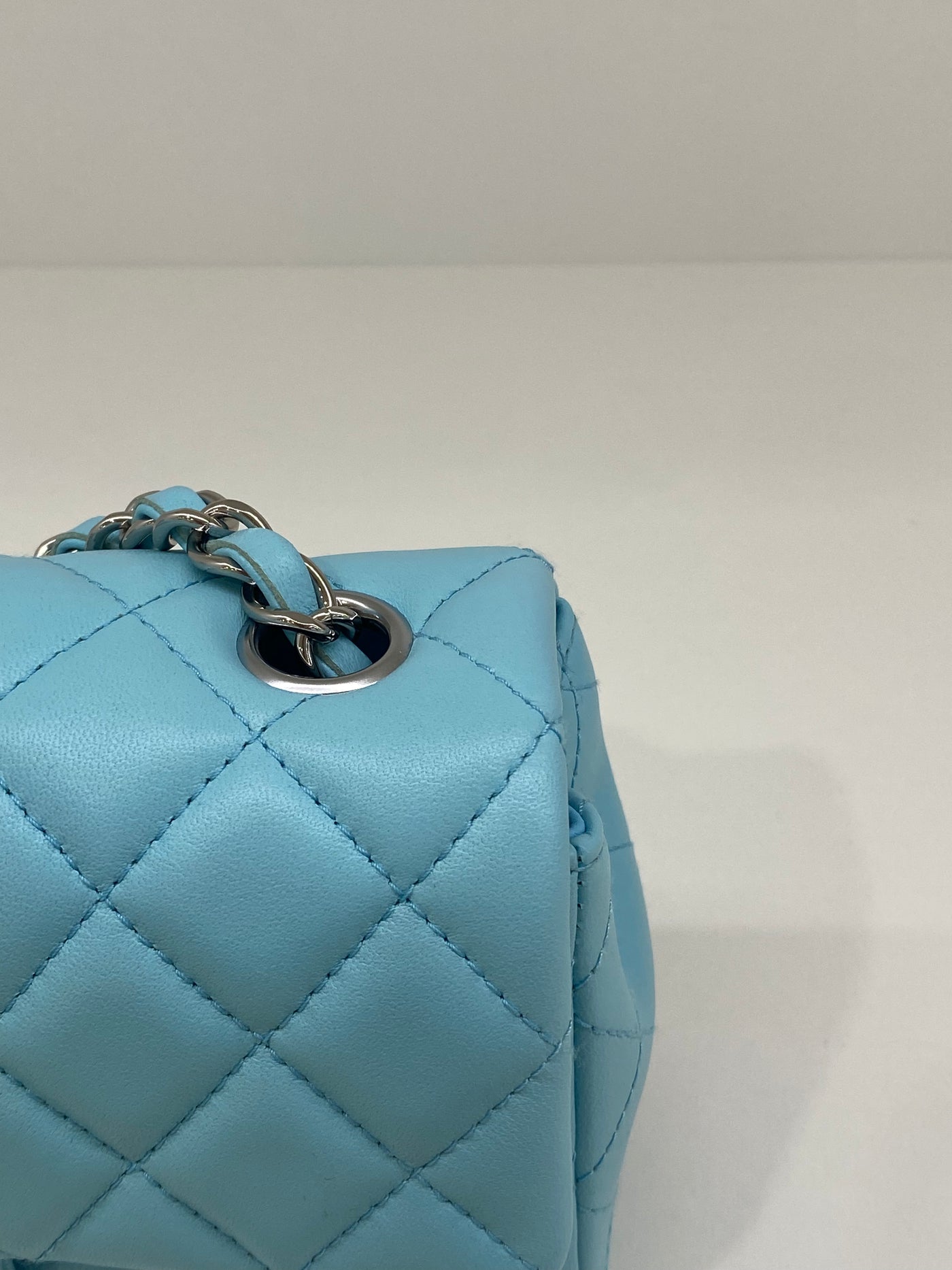 Chanel Mini Classic Flap - Light Blue SHW