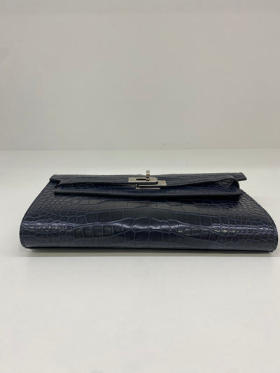 Hermes Kelly to go Alligator Blue Indigo PHW