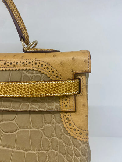 Hermes Kelly 32 Limited Edition - Ghillies, Lizard, Ostrich & Alligator 2012