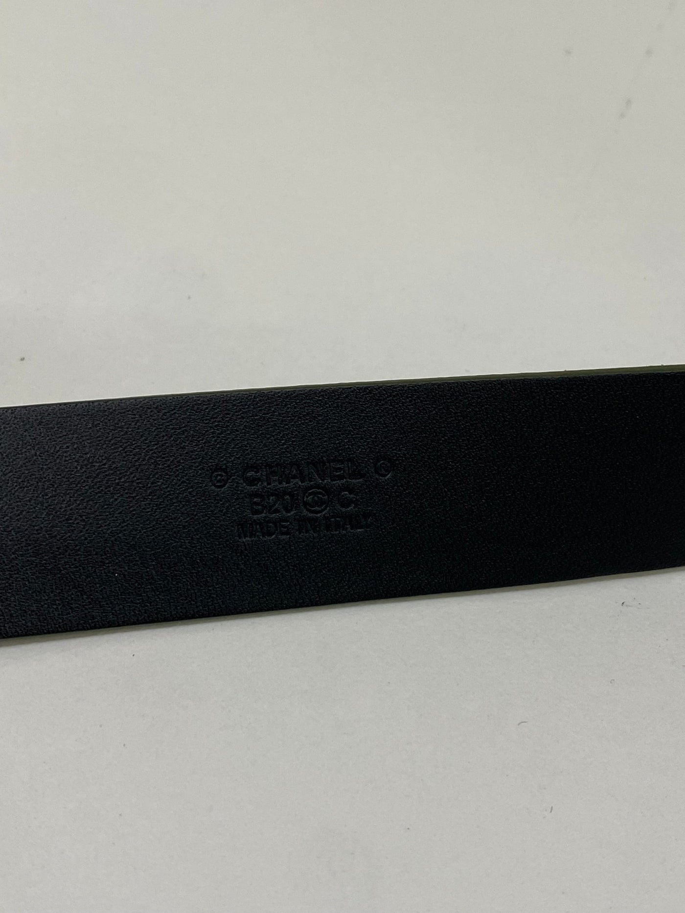 Chanel Belt Black and Velvet Green