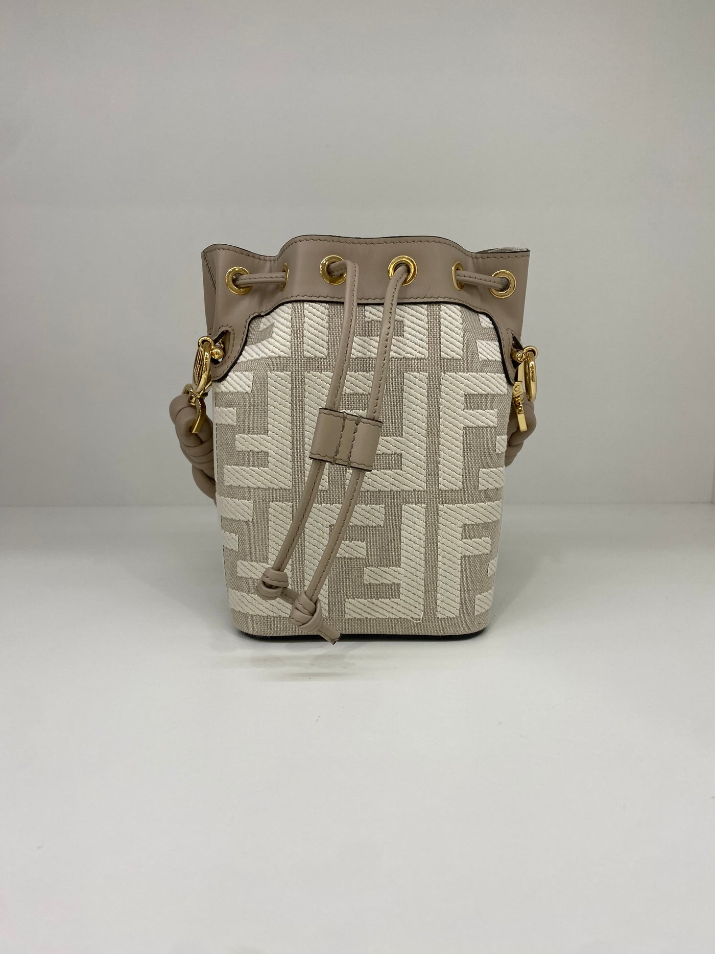 Fendi Mon Tresor Mini Bucket bag Beige