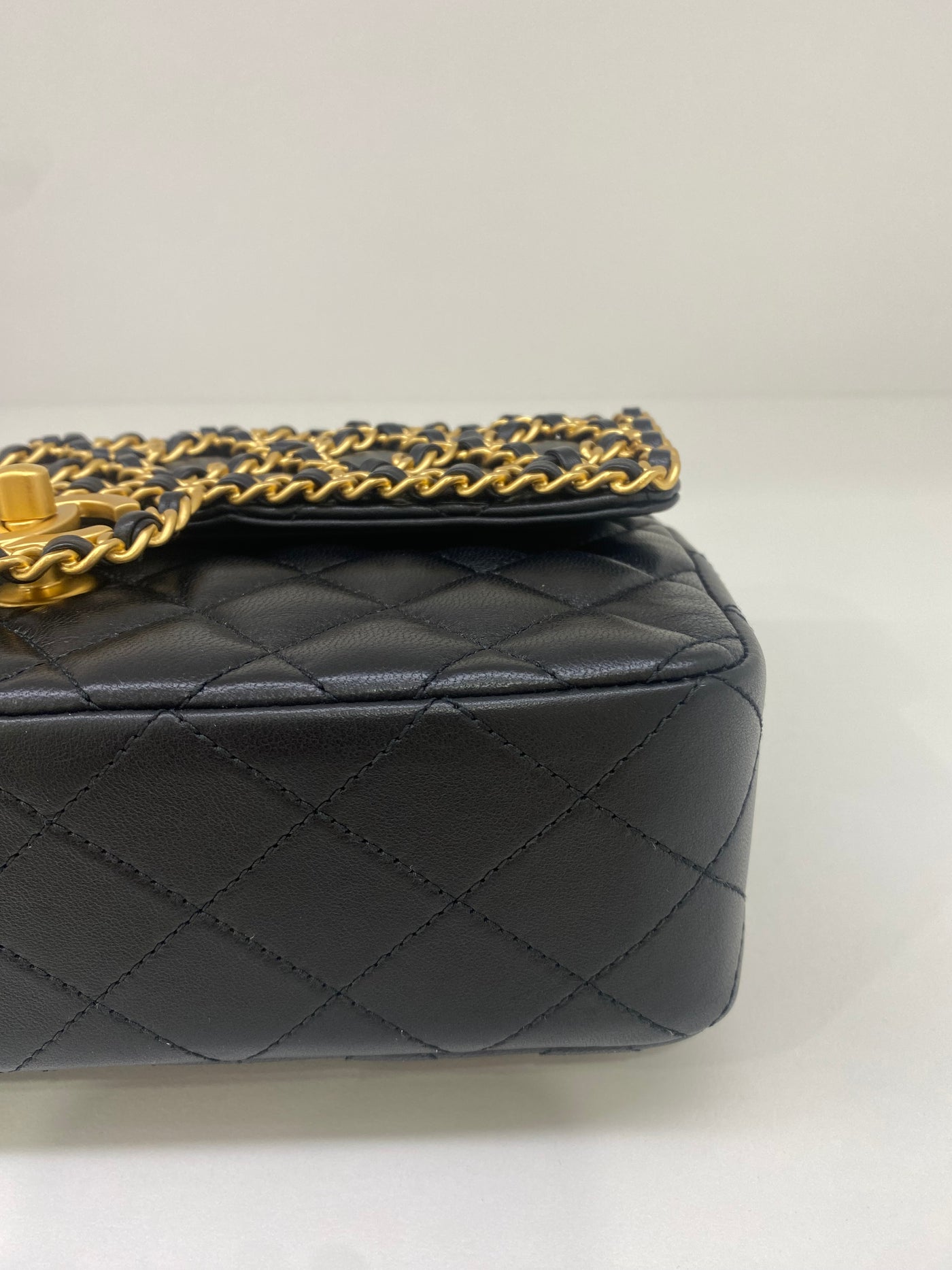 Chanel Woven Chain Classic Flap Exclusive Black GHW