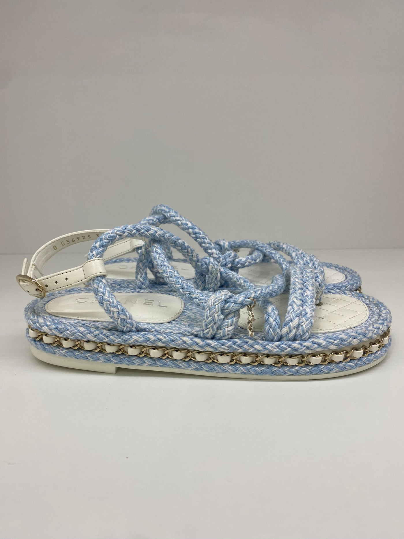 Chanel Blue rope sandal 36C