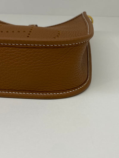 Hermès Mini Evelyne Gold Togo GHW