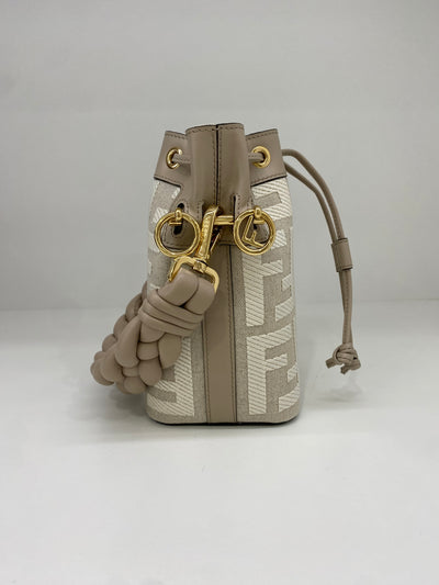 Fendi Mon Tresor Mini Bucket bag Beige
