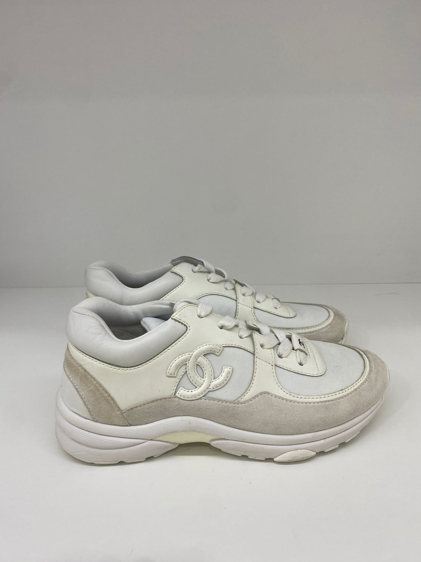 Chanel White Sneakers Size 36
