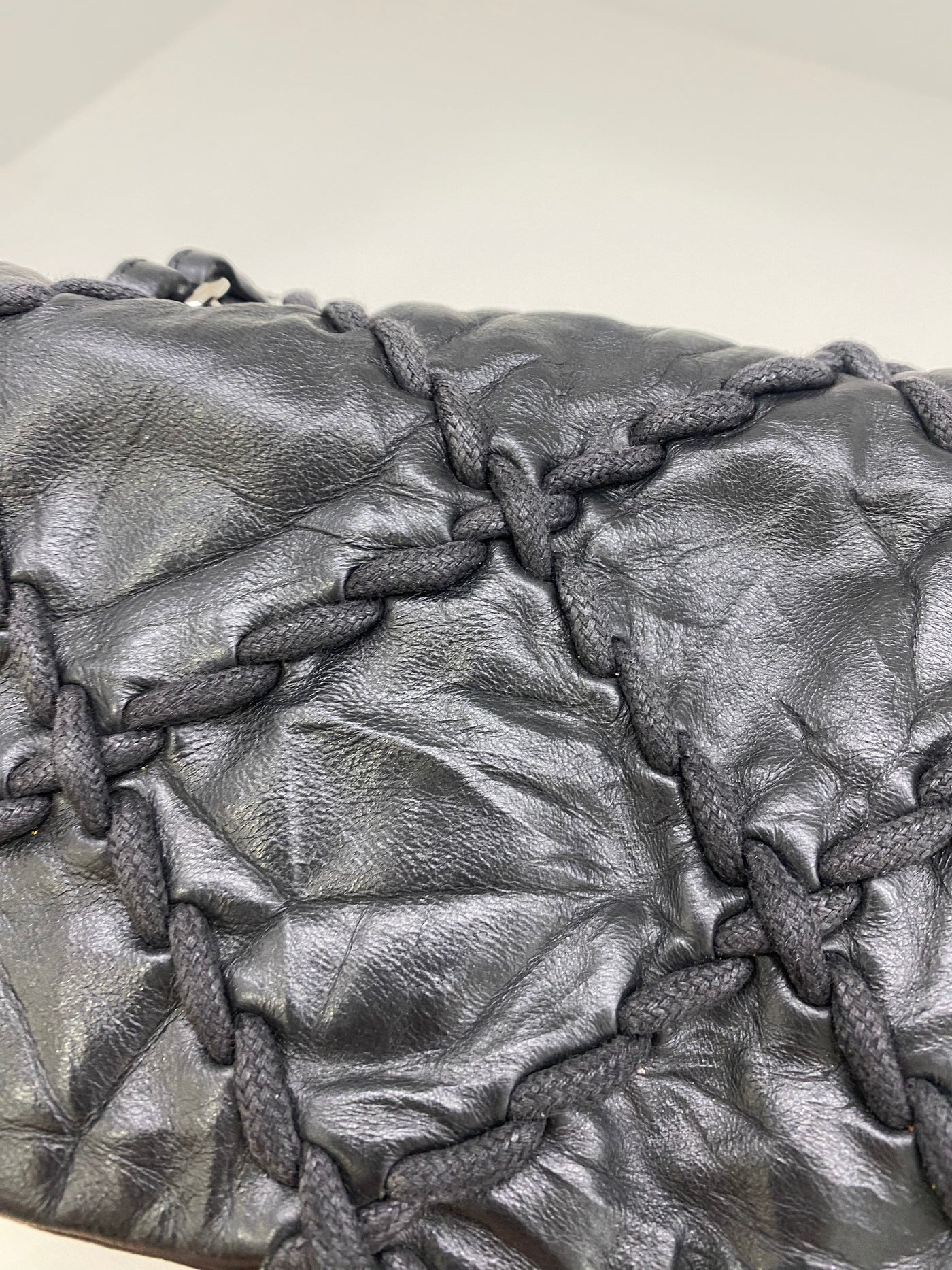 Chanel Large Quilted Detail Black Flap Bag