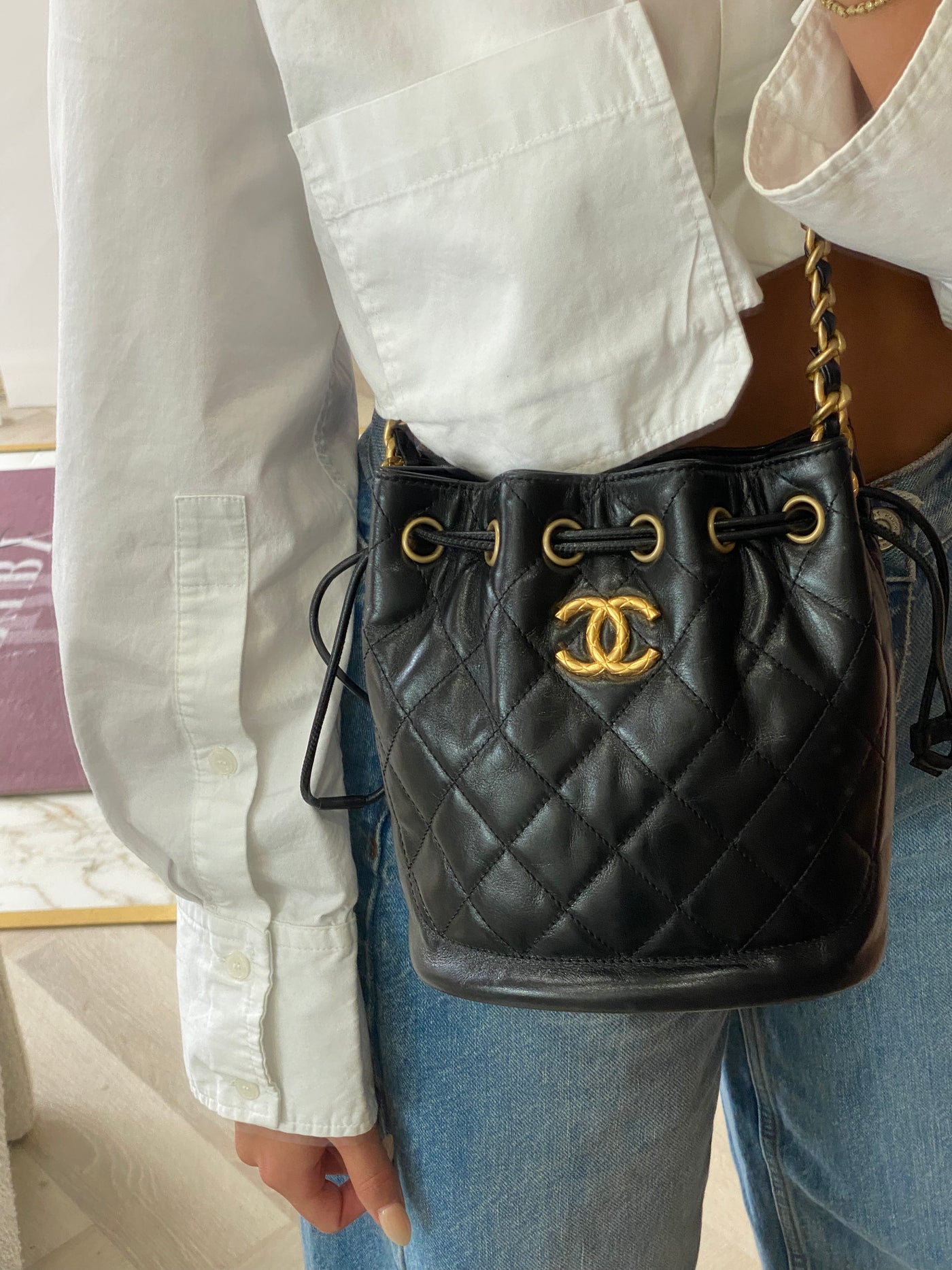 Chanel Bucket Bag Black GHW