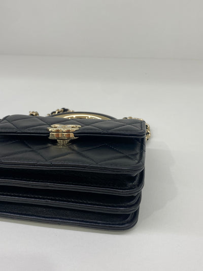 Chanel Coin Purse with Strap- Black