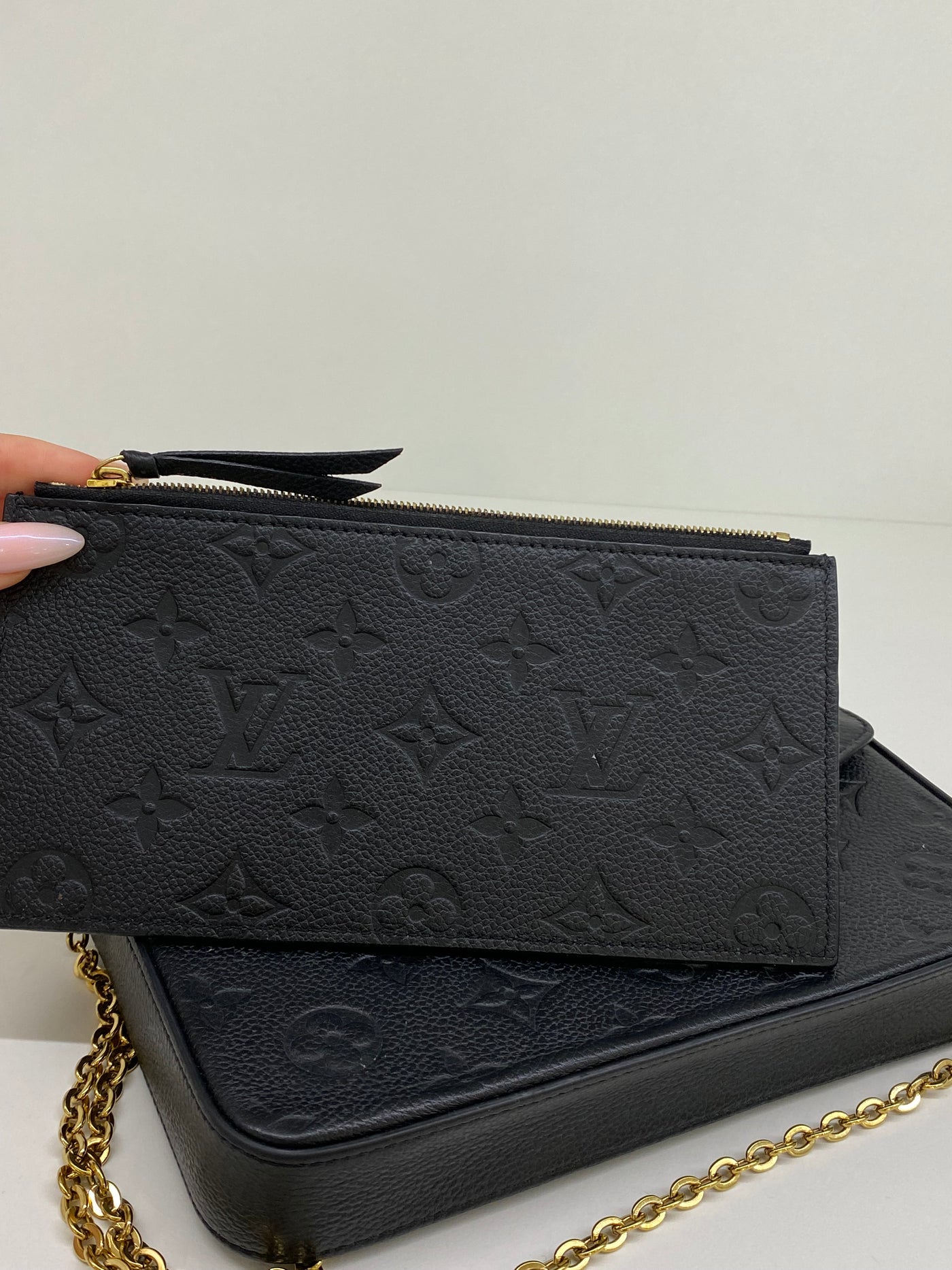 Louis Vuitton Felicie Monogram Pochette Black