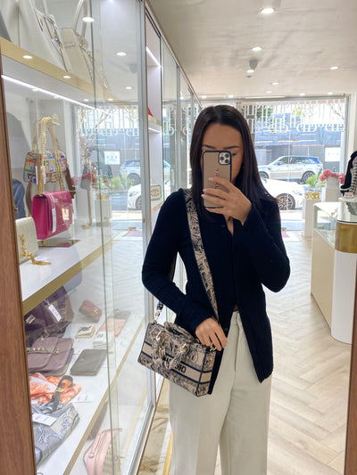 Dior Lady Dior - mini rectangle beige & black