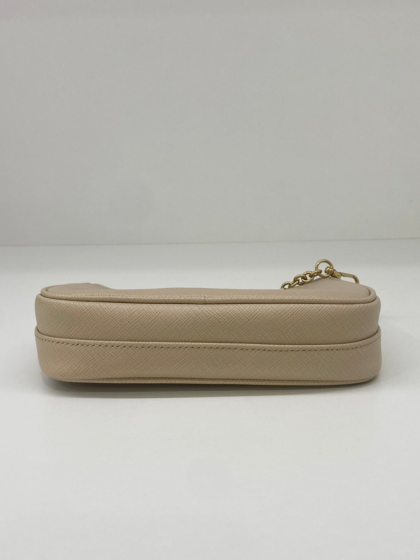 Prada Re-edition Mini Shoulder Bag Beige GHW