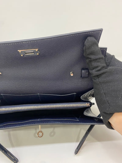 Hermes Kelly to go Alligator Blue Indigo PHW
