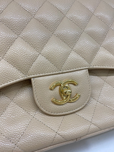 Chanel Classic Flap Jumbo Beige GHW