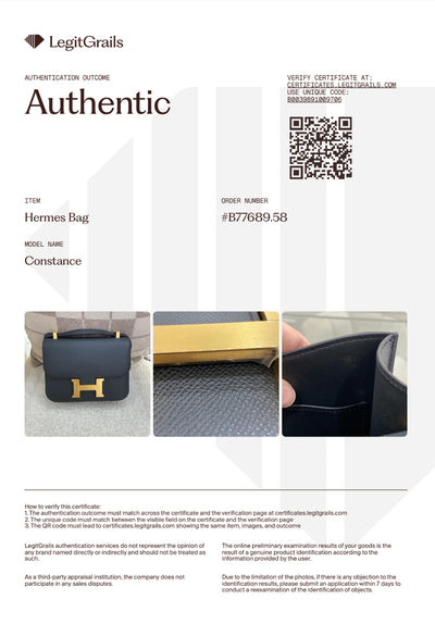 Hermès Constance 24 Epsom Bleu Ocean Brush Gold Hardware