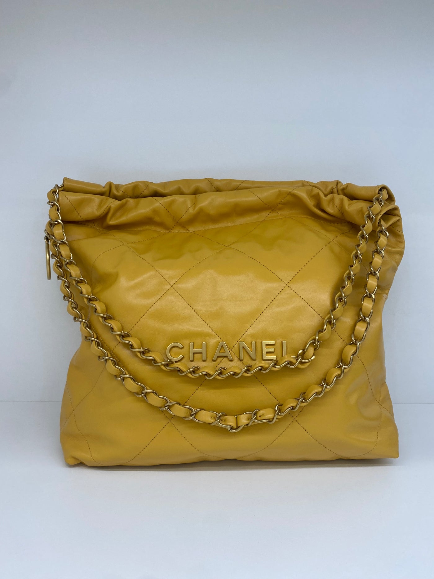 Chanel Small 22 Yellow GHW