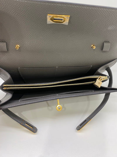 Hermès Kelly To Go Epsom Gris Meyer GHW