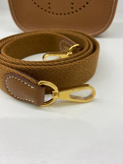 Hermès Mini Evelyne Gold Togo GHW