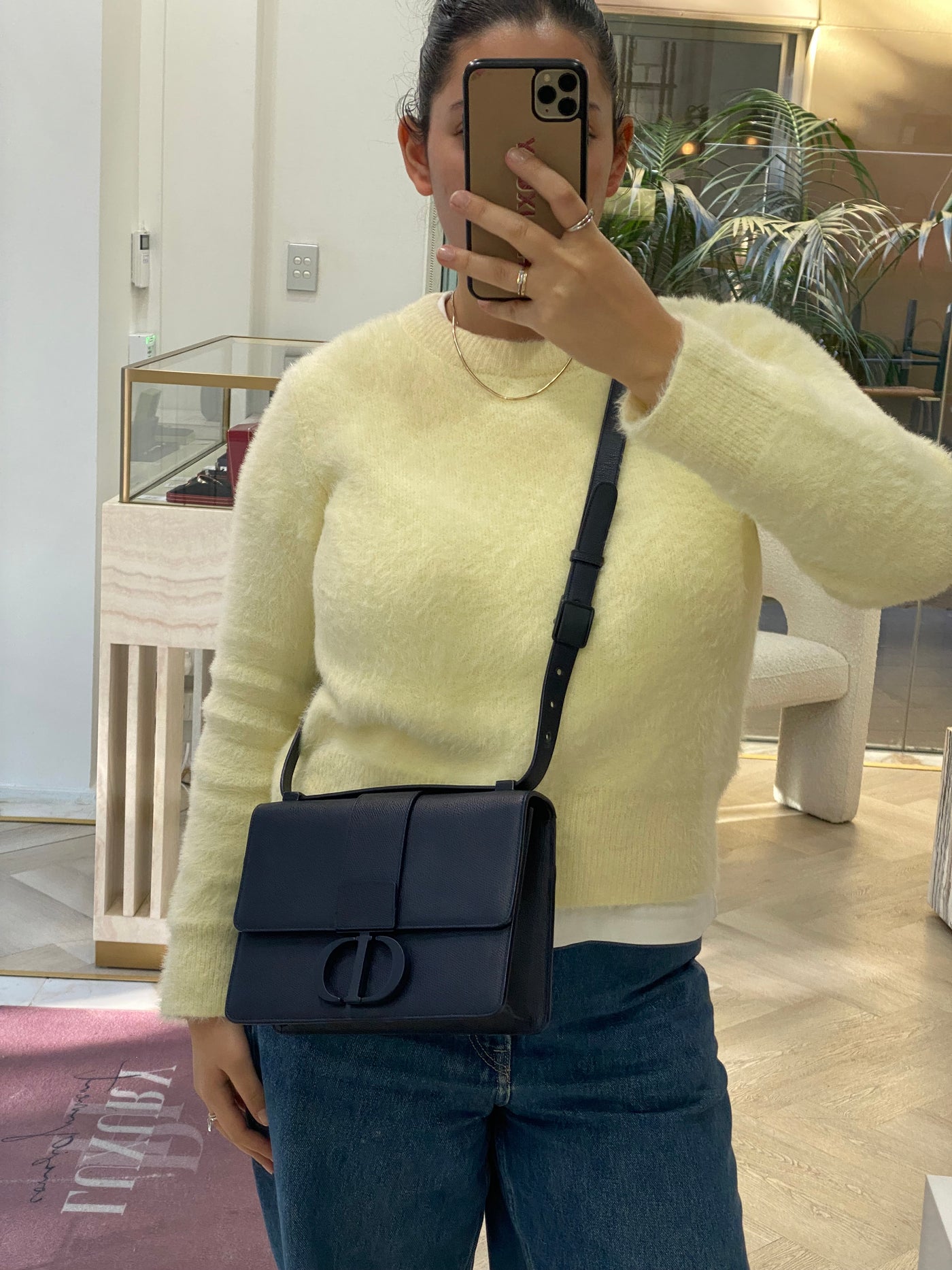 Dior Montaigne 30 Navy Matte Hardware