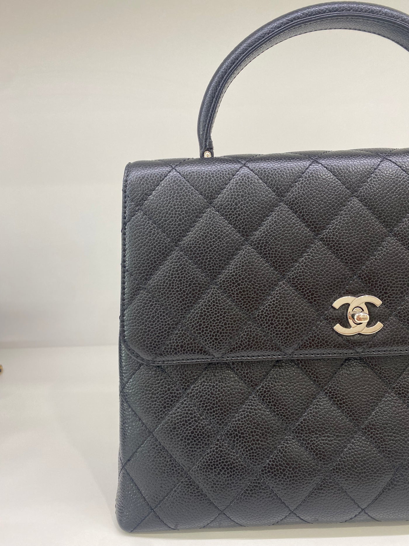 Chanel Kelly Caviar Black Large Vintage