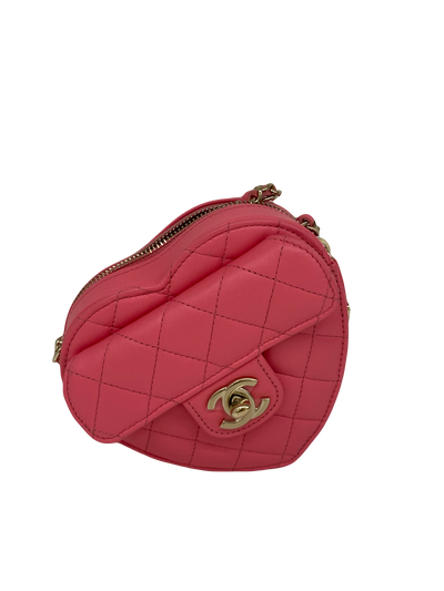 Chanel Heart Bag Small Pink