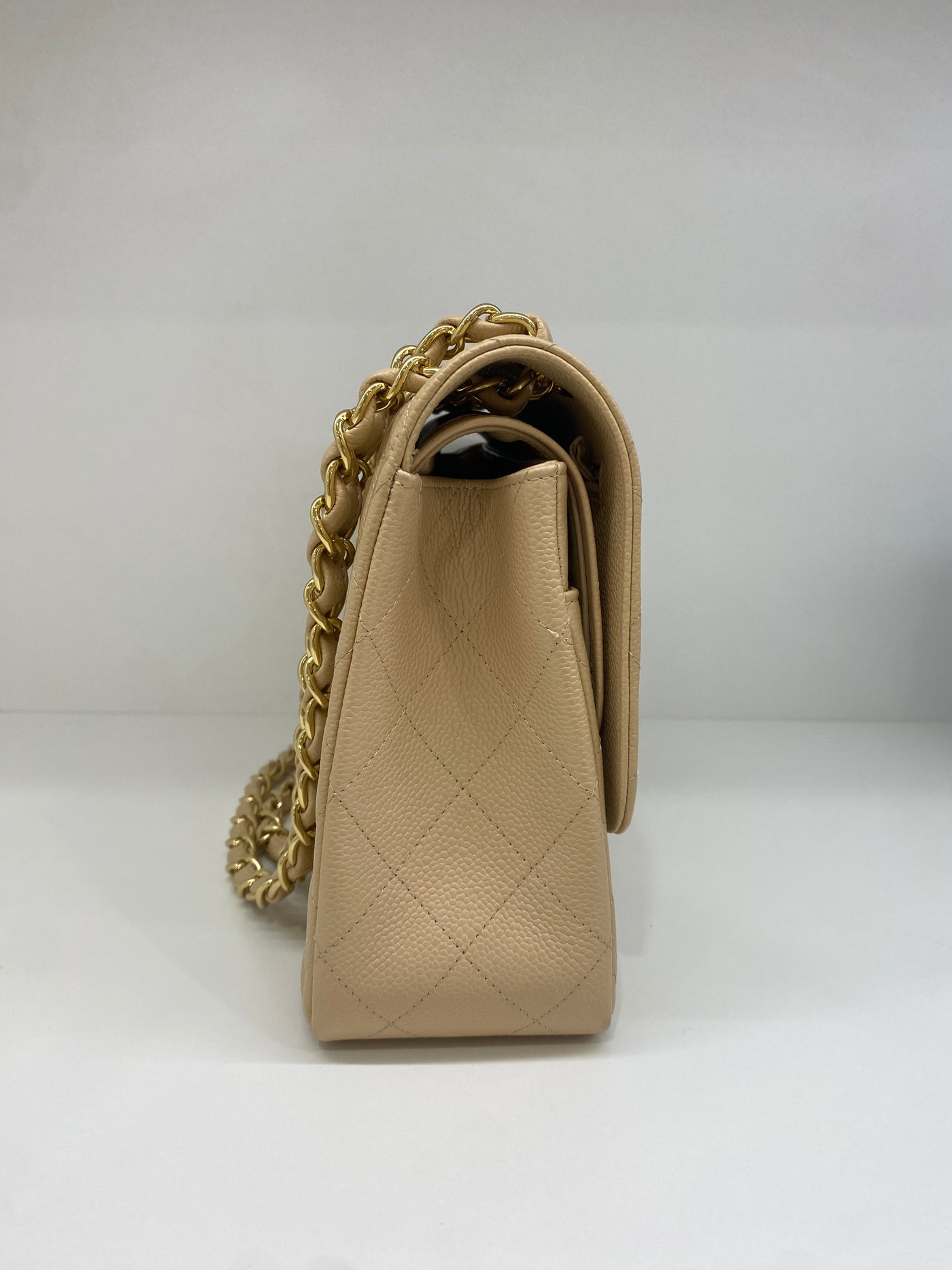 Chanel Classic Flap Jumbo Beige GHW